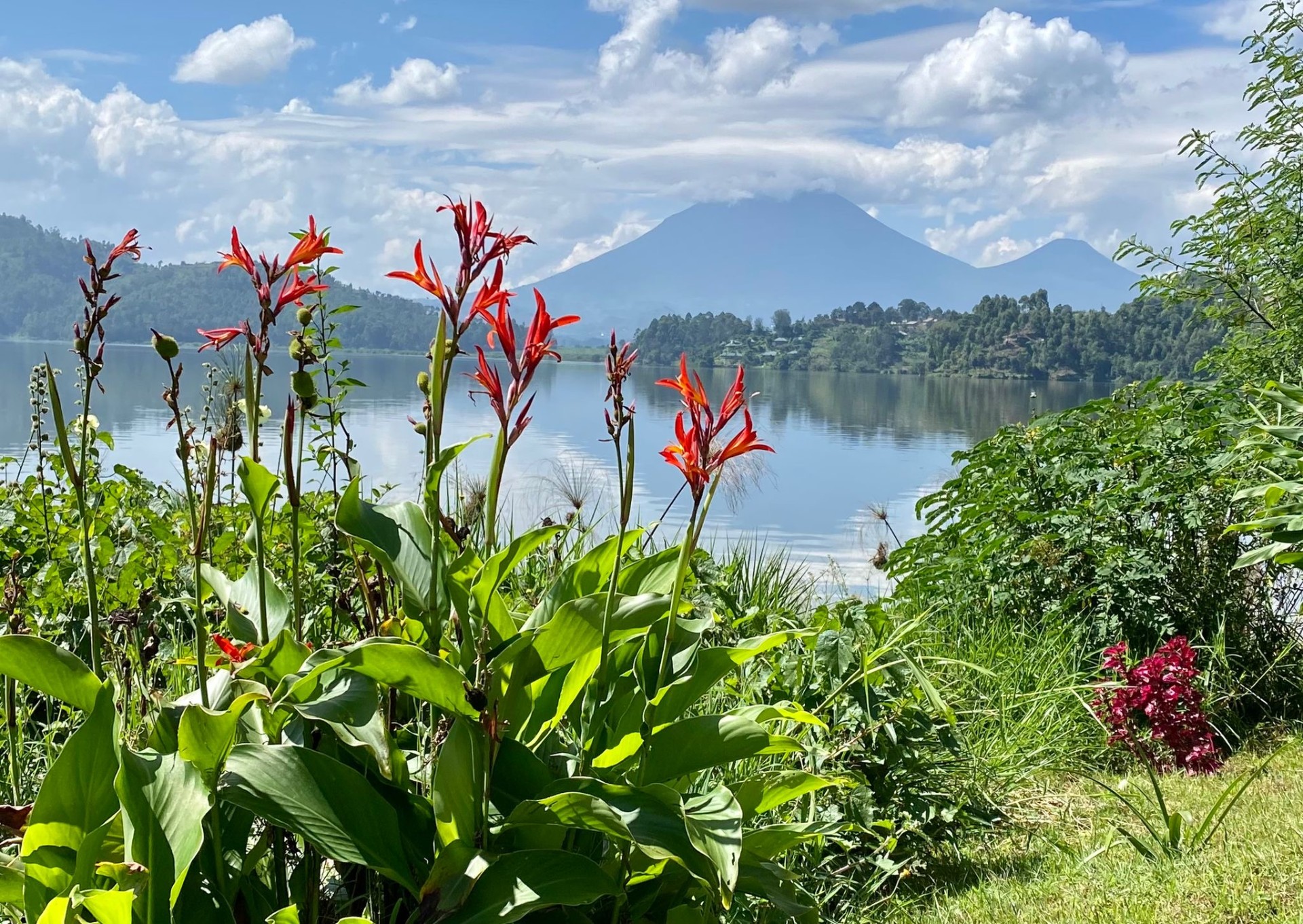 Volcanoes across the lake